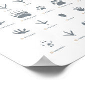 Dekoration des Kinderzimmers Blue Animal Tracks (Ecke)