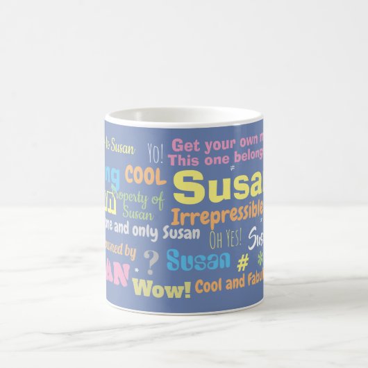 Dekoration des Namens des Eigentümers Kaffeetasse (Mittel)