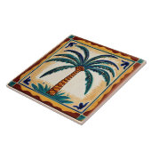 Dekoration des Palm Tree Yellow Brown & Green Beac Fliese (Seite)