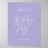 Dekoration des Party lila Lila Geburtstag willkomm (Vorne)