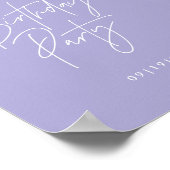 Dekoration des Party lila Lila Geburtstag willkomm (Ecke)