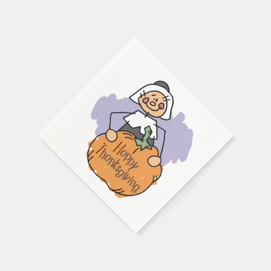 Dekoration des Pilgrim-Erntedanks Serviette (Ecke)