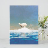 Dekoration des Polarbären | Zuhause Office Menükarte (Stehend Vorderseite)