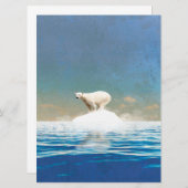 Dekoration des Polarbären | Zuhause Office Menükarte (Vorne/Hinten)