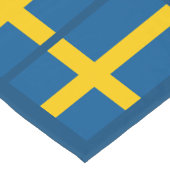 Dekoration des schwedischen Flag & Sports Fan / Sc Kurzer Tischläufer (Ecke)