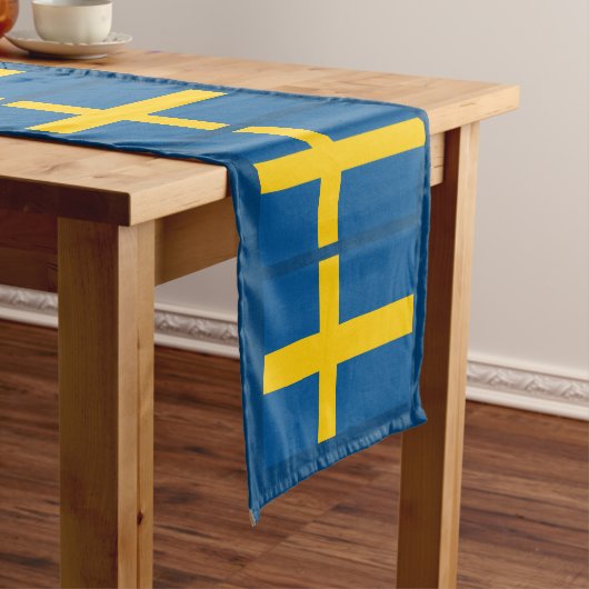 Dekoration des schwedischen Flag & Sports Fan / Sc Kurzer Tischläufer (Beispiel)