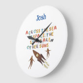 Dekoration des Space Theme-Kinderzimmer Große Wanduhr (Winkel)