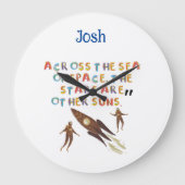 Dekoration des Space Theme-Kinderzimmer Große Wanduhr (Vorderseite)