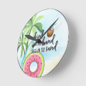 Dekoration des Strandhauses Runde Wanduhr (Winkel)