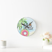 Dekoration des Strandhauses Runde Wanduhr (Zuhause)