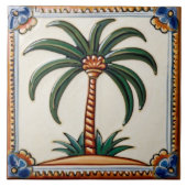 Dekoration des tropischen Strandhauses Palm Tree W Fliese (Vorderseite)