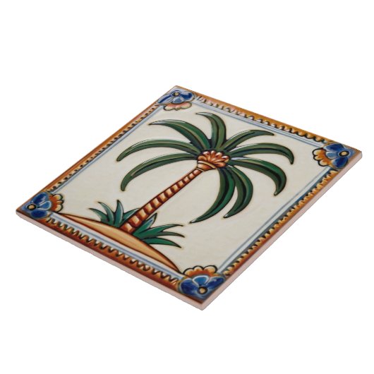 Dekoration des tropischen Strandhauses Palm Tree W Fliese (Seite)