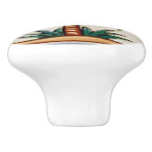 Dekoration des tropischen Strandhauses Palm Tree W Keramikknauf (Seitenansicht)