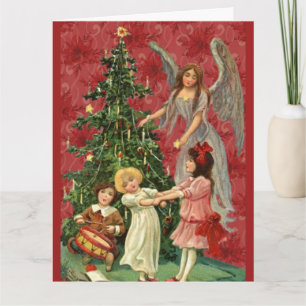 Dekoration des Weihnachtsbaum-Engel-Kinder Karte