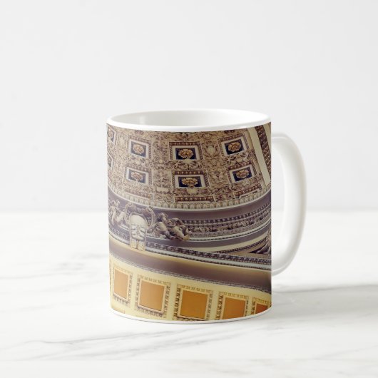 Dekoration. Die Kongressbibliothek. USA Kaffeetasse (VorderseiteRechts)