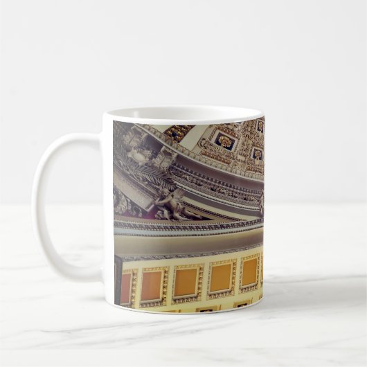 Dekoration. Die Kongressbibliothek. USA Kaffeetasse (Links)