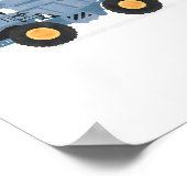 Dekoration eines blauen Lkw-Baufahrzeugs (Ecke)