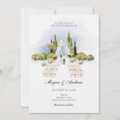 Dekoration eines Hochzeitsgartens Einladung (Vorderseite)