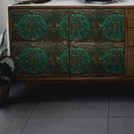 Dekoration für alte Windows grün und rostfrei Seidenpapier