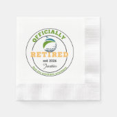 Dekoration für Golf-Ruhestandsfeier Serviette (Vorderseite)