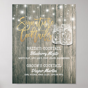 Dekoration für Hochzeiten Unterschrift Cocktail Dr