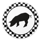 Dekoration für niedliche Schweine Keramikknauf (Vorderseite)