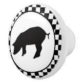 Dekoration für niedliche Schweine Keramikknauf (Rechts)