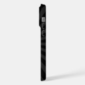 Dekoration für Schwarz-Kohle-Burst iPhone Hülle (Linke Seite)