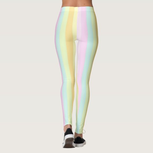 Dekoration für vertikale Pastellstreifen Leggings (Rückseite)