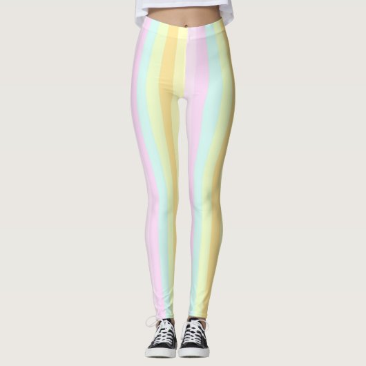 Dekoration für vertikale Pastellstreifen Leggings (Vorderseite)