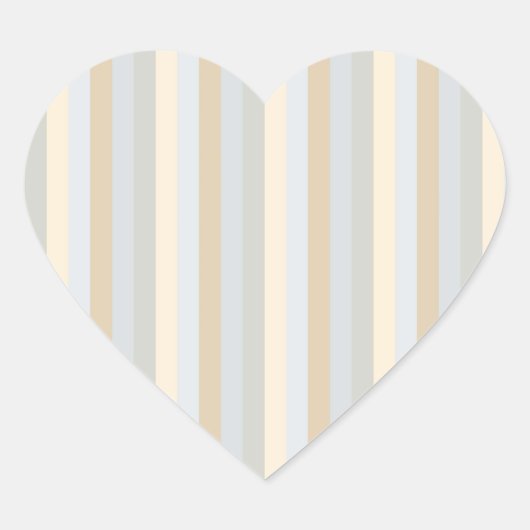 Dekoration für vertikale Streifen in weichem Grau Herz-Aufkleber (Vorderseite)