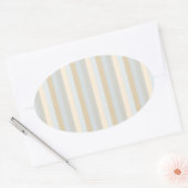 Dekoration für vertikale Streifen in weichem Grau Ovaler Aufkleber (Umschlag)