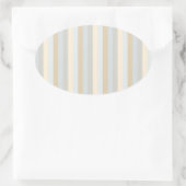 Dekoration für vertikale Streifen in weichem Grau Ovaler Aufkleber (Tasche)