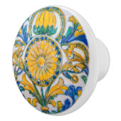 Dekoration Gelb-Gelb-Blütendekoration Keramikknauf (Rechts)