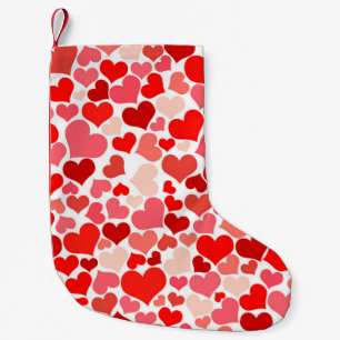 Dekoration im abstrakten Hintergrund Kleiner Weihnachtsstrumpf