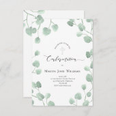 Dekoration im Grün der Bestätigung Einladung (Vorne/Hinten)