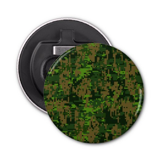 Dekoration im Holzstil: Digital Green Camouflage Flaschenöffner (Vorderseite)