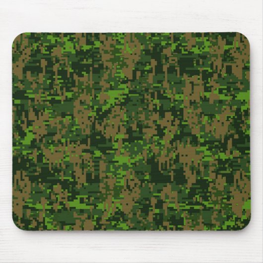 Dekoration im Holzstil: Digital Green Camouflage Mousepad (Vorne)