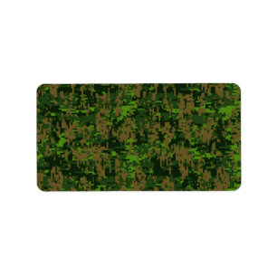 Dekoration im Holzstil für digitale Camouflage Akz Adressaufkleber