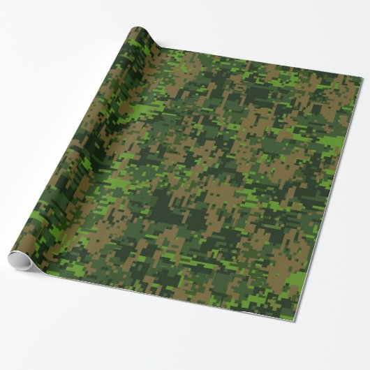 Dekoration im Holzstil für digitale Camouflage Akz Geschenkpapier (Ungerollt)