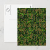 Dekoration im Holzstil für digitale Camouflage Akz Postkarte (Vorne/Hinten)