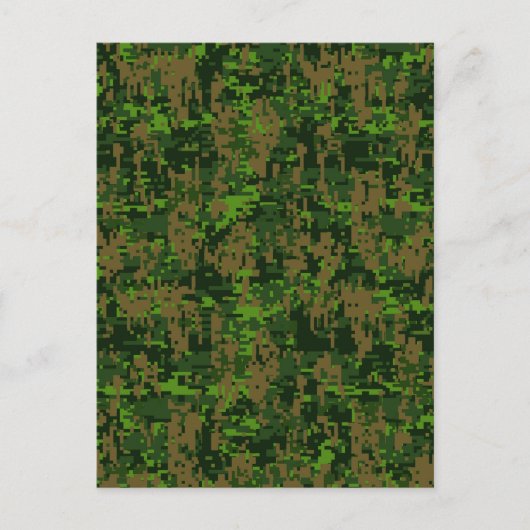 Dekoration im Holzstil für digitale Camouflage Akz Postkarte (Vorderseite)