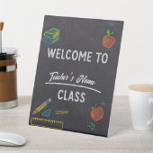 Dekoration im Klassenzimmer - Begrüßungspakat Sockelschild (In SItu)