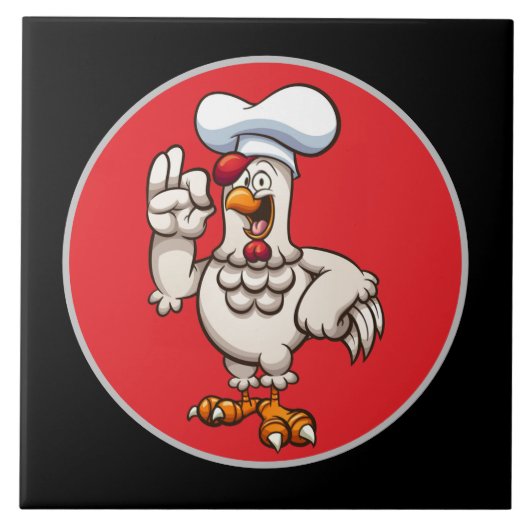 Dekoration im niedlichen Koch Fliese (Vorderseite)