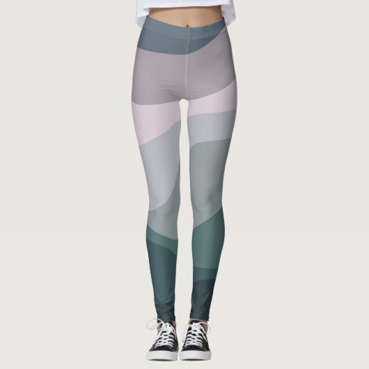 Dekoration im Retro-Stil mit lila und türkisfarben Leggings (Vorderseite)