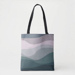 Dekoration im Retro-Stil mit lila und türkisfarben Tasche