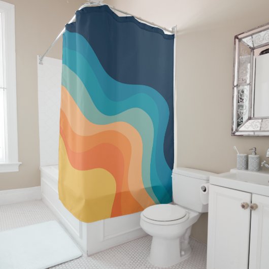 Dekoration im Retrostil Duschvorhang (Beispiel)