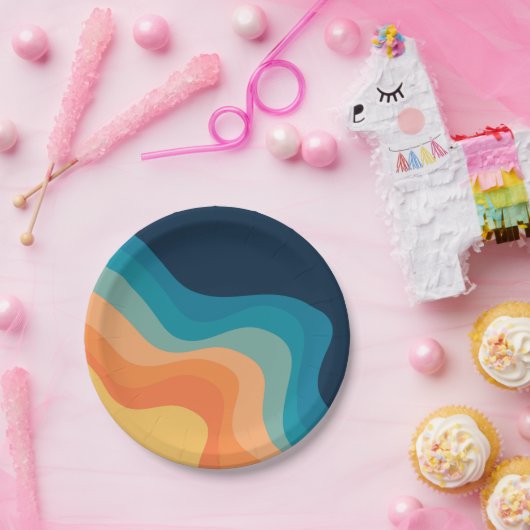 Dekoration im Retrostil Pappteller (Party)