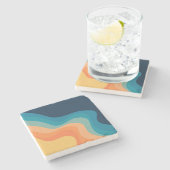 Dekoration im Retrostil Steinuntersetzer (Seitenansicht)