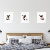 Dekoration im Schlafzimmer, Mops Dog Print, Bilderwand Sets (Schlafzimmer)